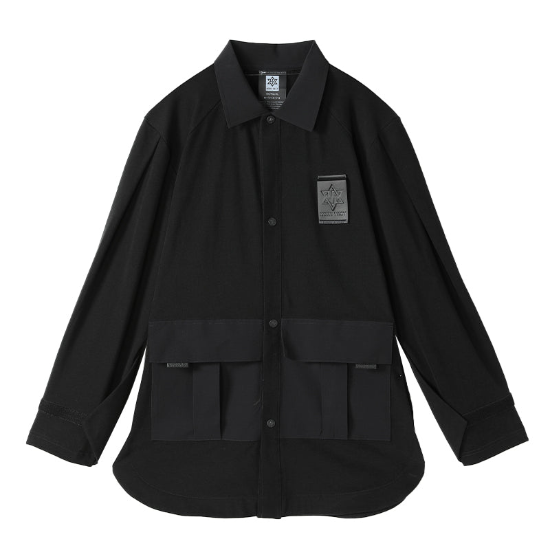 Utilitarian Warrior Shirts With Multi-Pocket Design For men