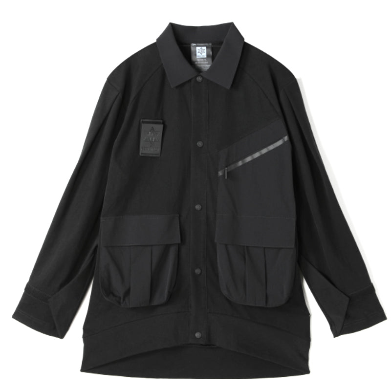 Utilitarian Warrior Shirts With Multi-Pocket Design For men