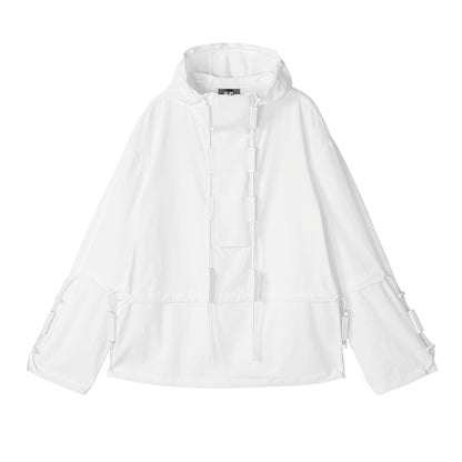Cyberpunk Aesthetic Warrior Jackets With Adjustable Drawstring For men