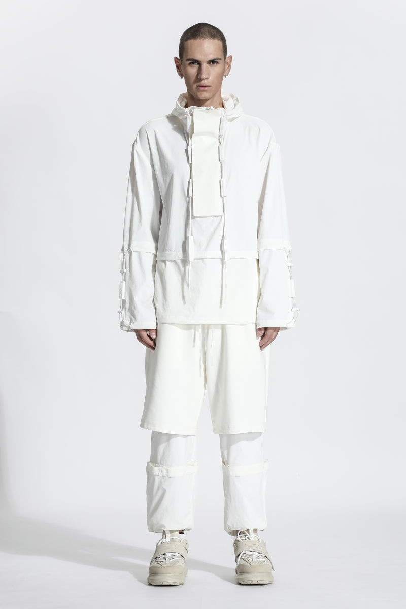 Cyberpunk Aesthetic Warrior Jackets With Adjustable Drawstring For men