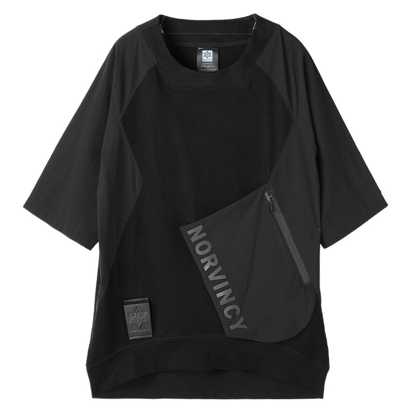 Patchwork panel Warrior T-Shirts With Durable Ripstop For men