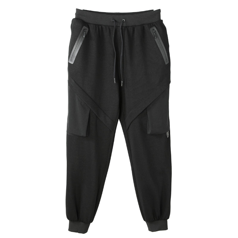 Patchwork panel Warrior Sweatpants With Multi-Pocket Design For men