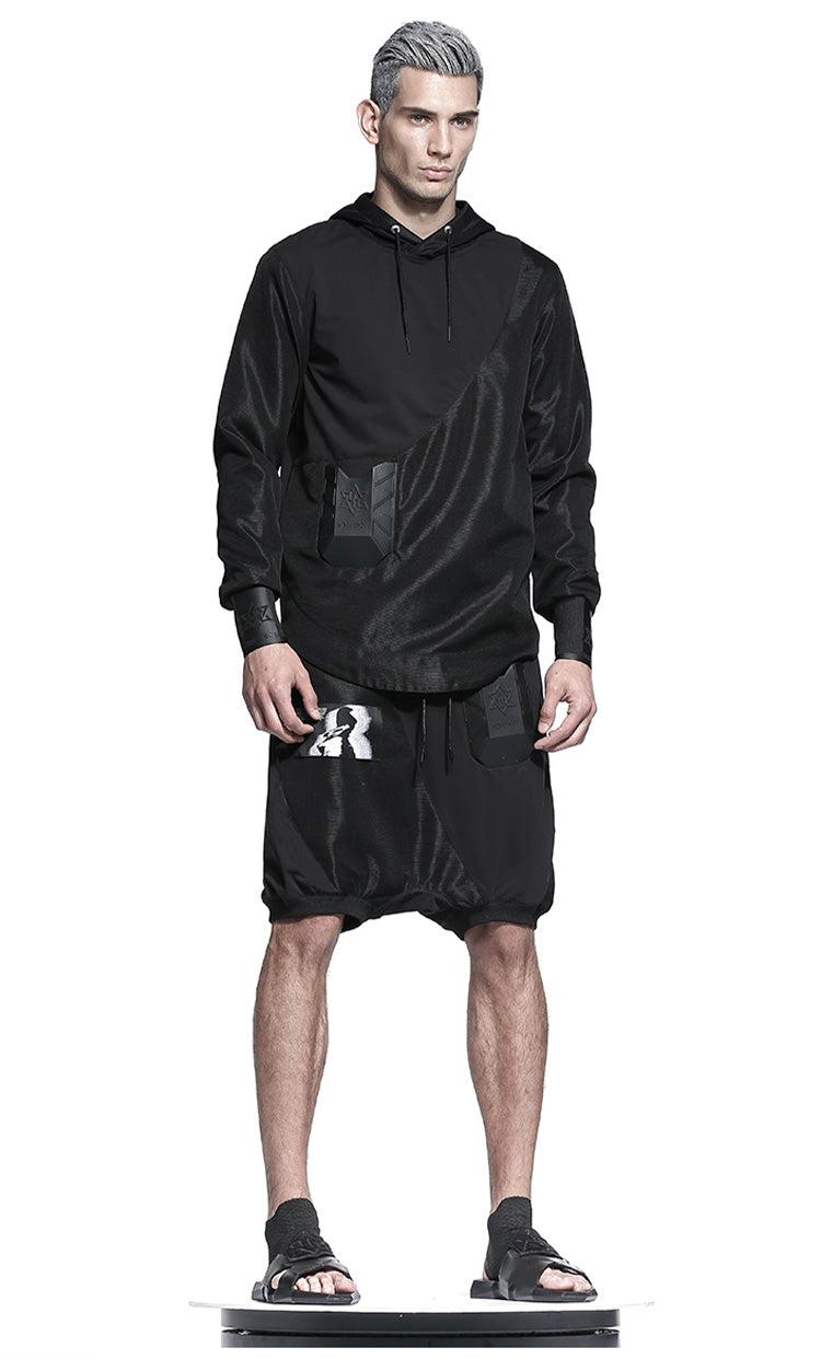 Futuristic Design Warrior Shorts With Elastic Waistband For men