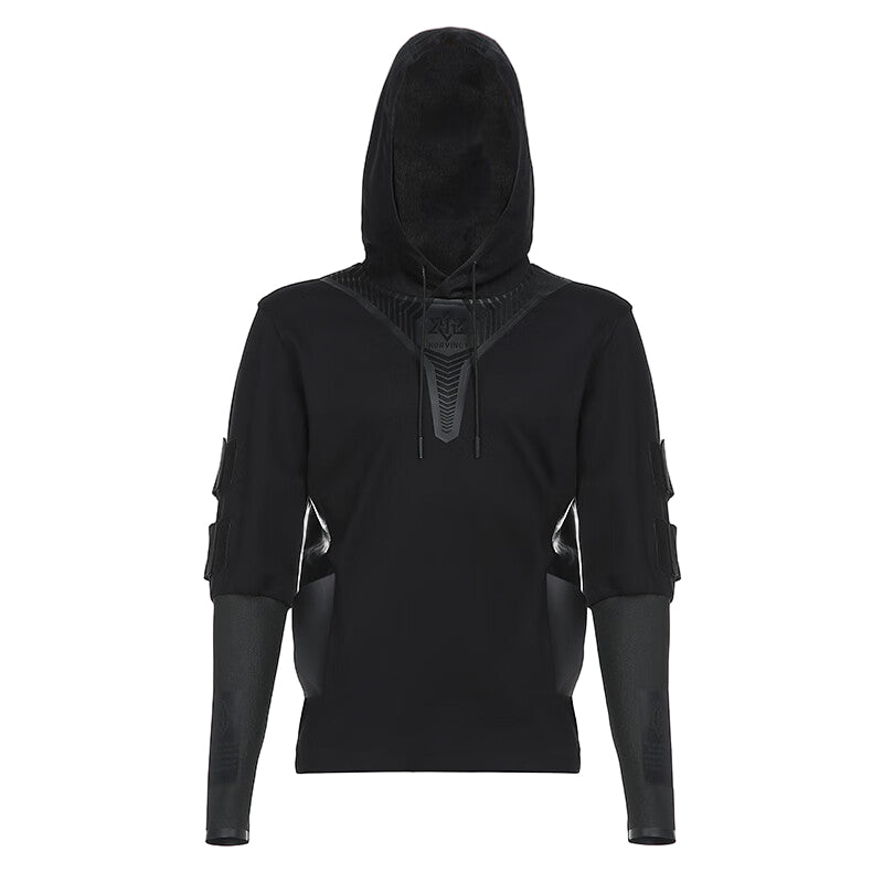 Techwear Style Warrior Hoodies & Sweatshirts With Windproof For men