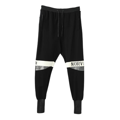 Patchwork panel Warrior Sweatpants With Elastic Waistband For men