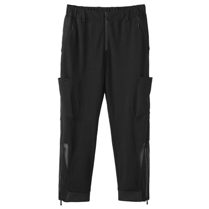Patchwork panel Warrior joggers With Breathable Mesh For men
