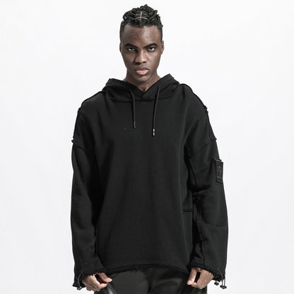 Streetwear Warrior Hoodies & Sweatshirts With Ribbed Cuffs/Hem For men