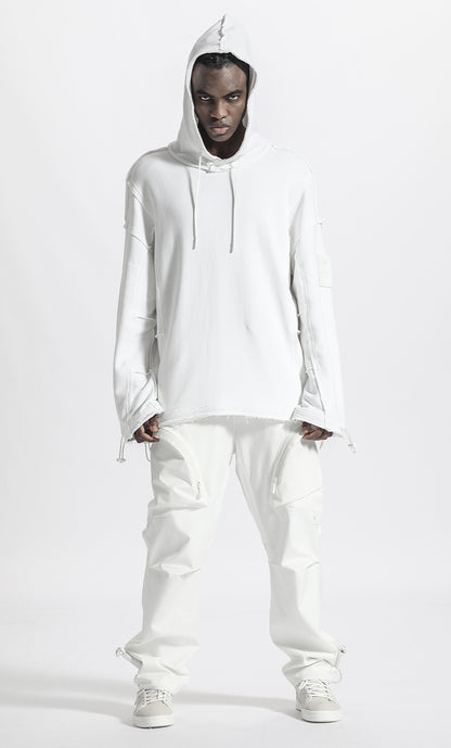 Streetwear Warrior Hoodies & Sweatshirts With Ribbed Cuffs/Hem For men