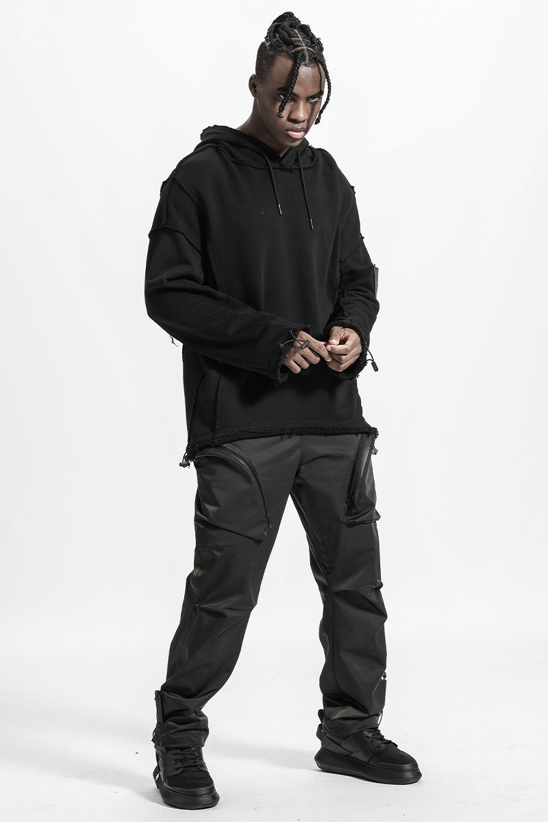 Streetwear Warrior Hoodies & Sweatshirts With Ribbed Cuffs/Hem For men