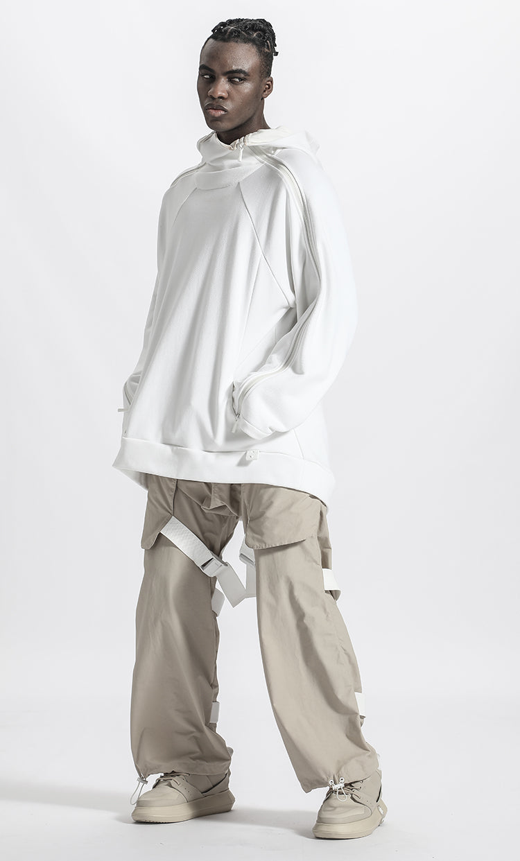 Oversized Fit Warrior Hoodies & Sweatshirts With Ribbed Cuffs/Hem For men
