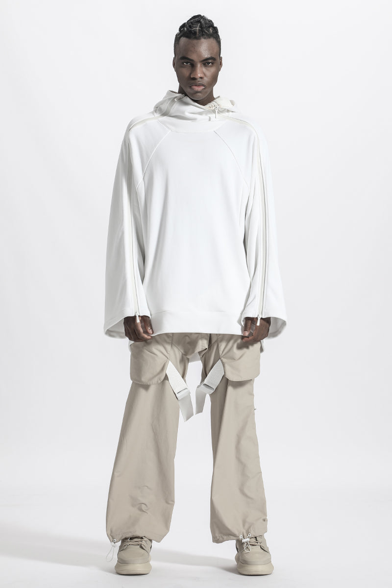 Oversized Fit Warrior Hoodies & Sweatshirts With Ribbed Cuffs/Hem For men