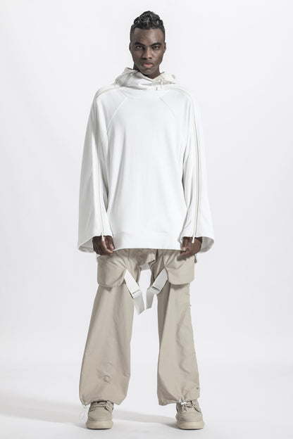 Oversized Fit Warrior Hoodies & Sweatshirts With Ribbed Cuffs/Hem For men