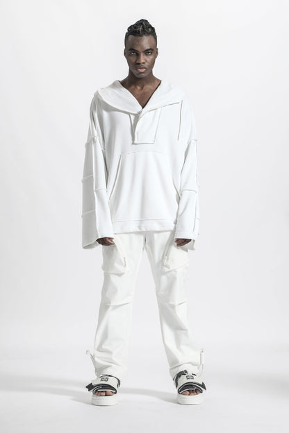 Minimalist Warrior Hoodies & Sweatshirts With Ribbed Cuffs/Hem For men