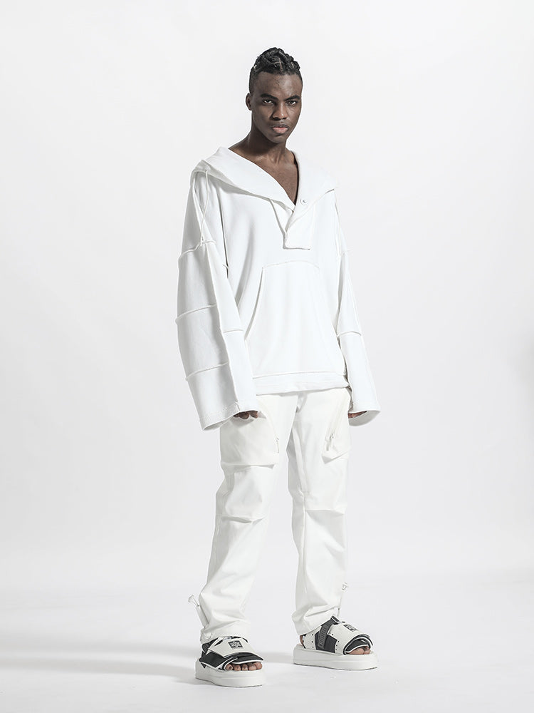 Minimalist Warrior Hoodies & Sweatshirts With Ribbed Cuffs/Hem For men
