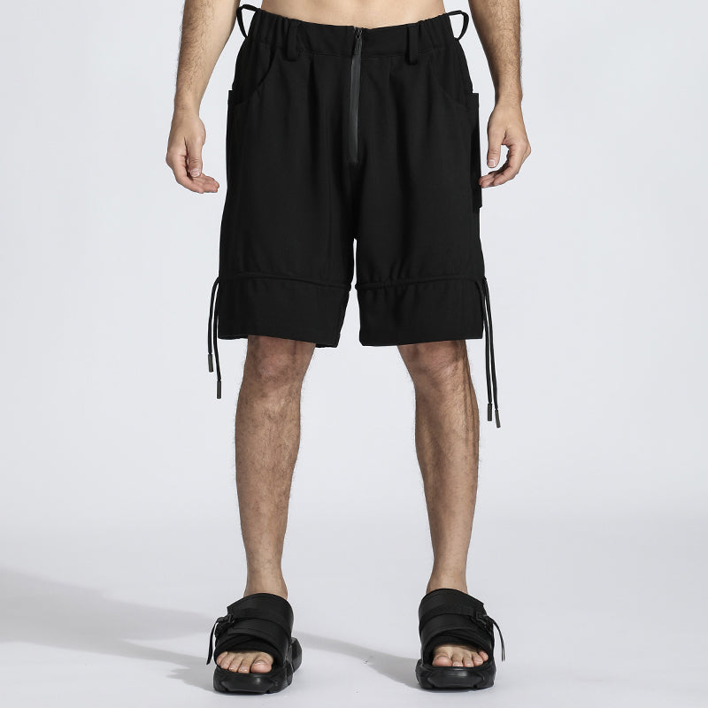 Patchwork panel Warrior Shorts With Elastic Waistband For men