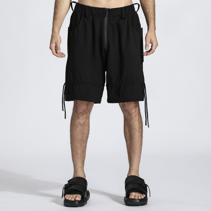 Patchwork panel Warrior Shorts With Elastic Waistband For men
