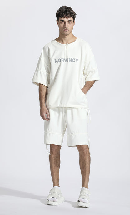 Patchwork panel Warrior Shorts With Elastic Waistband For men