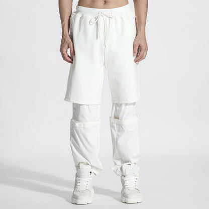 Patchwork panel Warrior Sweatpants With Elastic Waistband For men