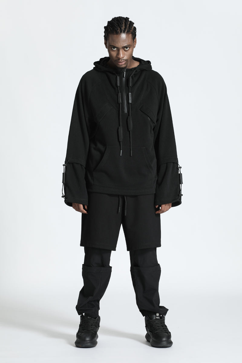 Futuristic Design Warrior Hoodies & Sweatshirts With Ribbed Cuffs/Hem For men