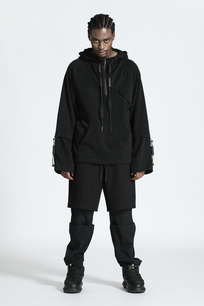Futuristic Design Warrior Hoodies & Sweatshirts With Ribbed Cuffs/Hem For men