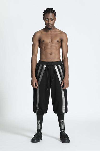 Techwear Style Warrior Sweatpants With Elastic Waistband For men