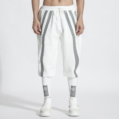 Techwear Style Warrior Sweatpants With Elastic Waistband For men