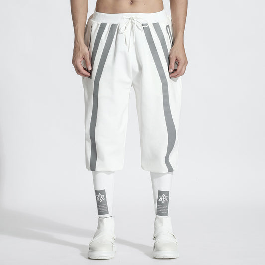 Techwear Style Warrior Sweatpants With Elastic Waistband For men