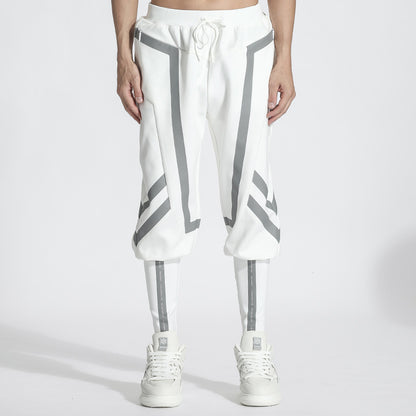 Techwear Style Warrior Sweatpants With Elastic Waistband For men