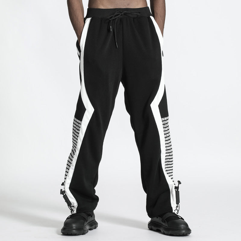 Techwear Style Warrior Sweatpants With Elastic Waistband For men