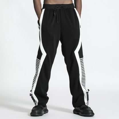 Techwear Style Warrior Sweatpants With Elastic Waistband For men