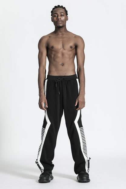 Techwear Style Warrior Sweatpants With Elastic Waistband For men