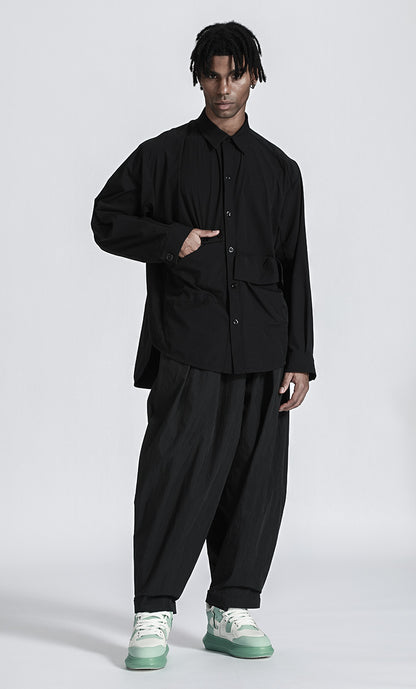 Minimalist Warrior Cargo Pants With Elastic Waistband For men