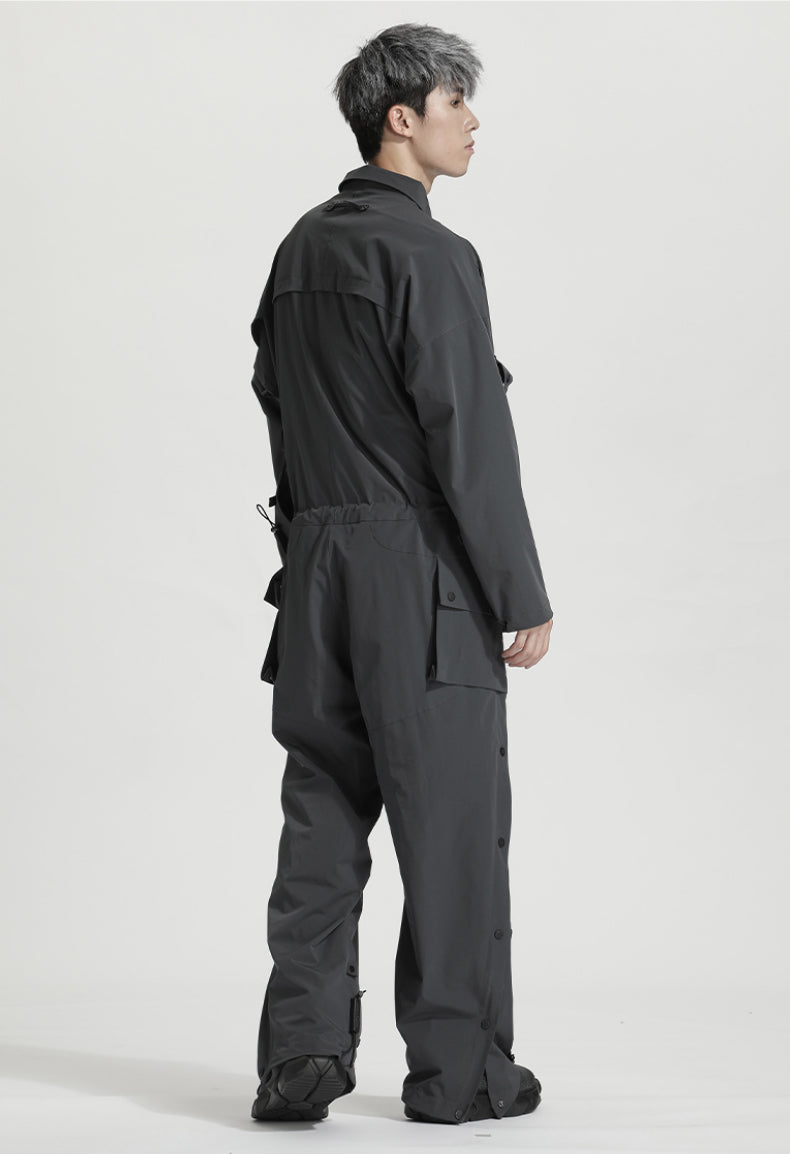 Utilitarian Warrior Jumpsuits With Multi-Pocket Design For men