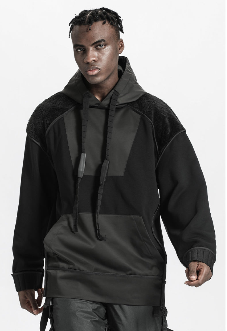 Cyberpunk Aesthetic Warrior Hoodies & Sweatshirts With Ribbed Cuffs/Hem For men