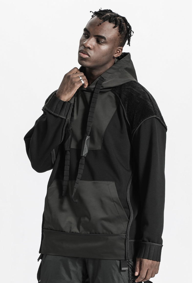 Cyberpunk Aesthetic Warrior Hoodies & Sweatshirts With Ribbed Cuffs/Hem For men