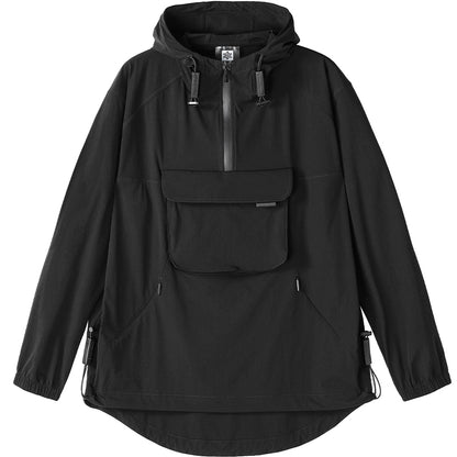 Techwear Style Warrior Jackets With Adjustable Drawstring For men