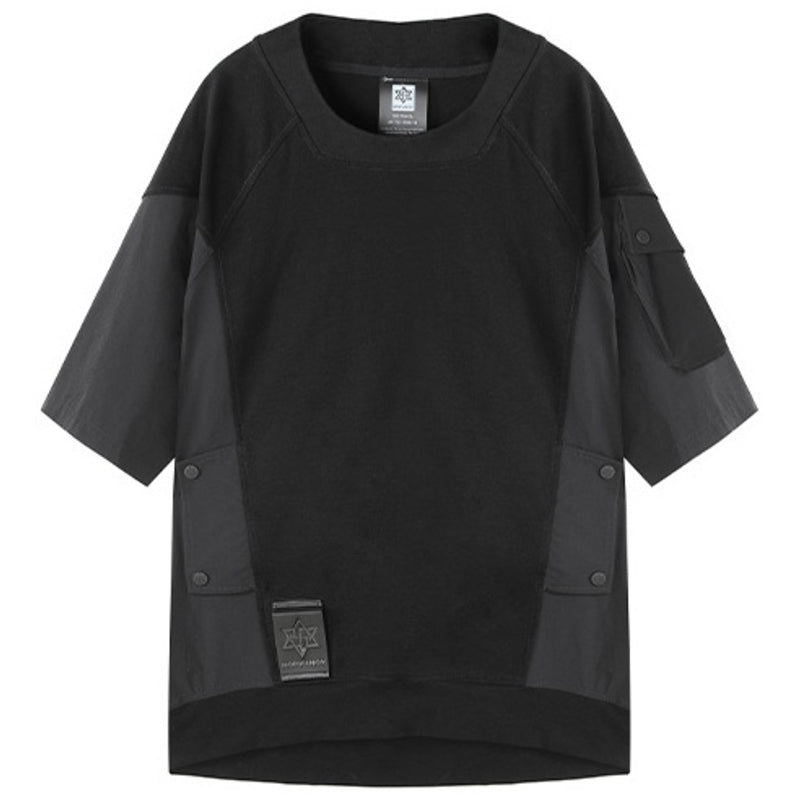 Patchwork panel Warrior T-Shirts With Durable Ripstop For men