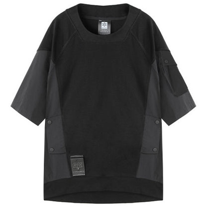 Patchwork panel Warrior T-Shirts With Durable Ripstop For men