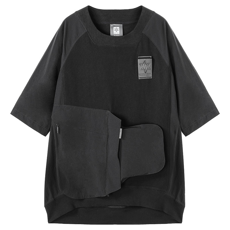 Patchwork panel Warrior T-Shirts With Durable Ripstop For men