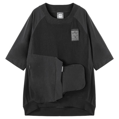 Patchwork panel Warrior T-Shirts With Durable Ripstop For men