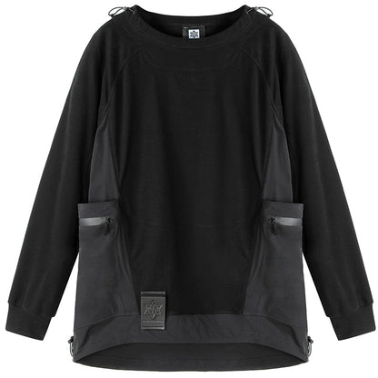 Patchwork panel T-Shirts With Durable Ripstop For men