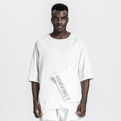 Patchwork panel Warrior T-Shirts With Durable Ripstop For men