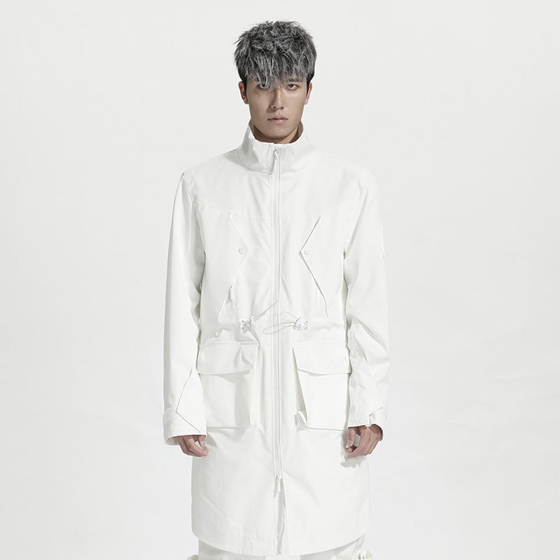 Longline Warrior Coats With Two-Way Zipper For men
