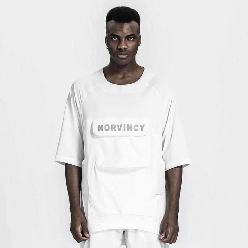 Patchwork panel Warrior T-Shirts With Durable Ripstop For men