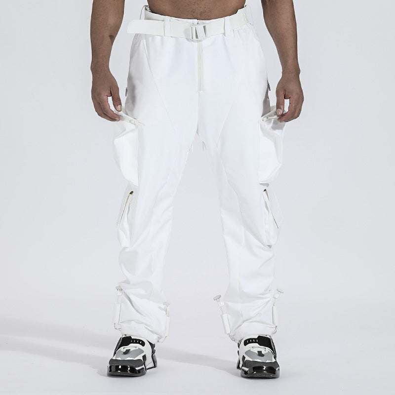 Utilitarian Warrior Cargo Pants With Elastic Waistband For men