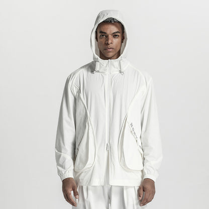 Streetwear Warrior Jackets With Adjustable Drawstring For men