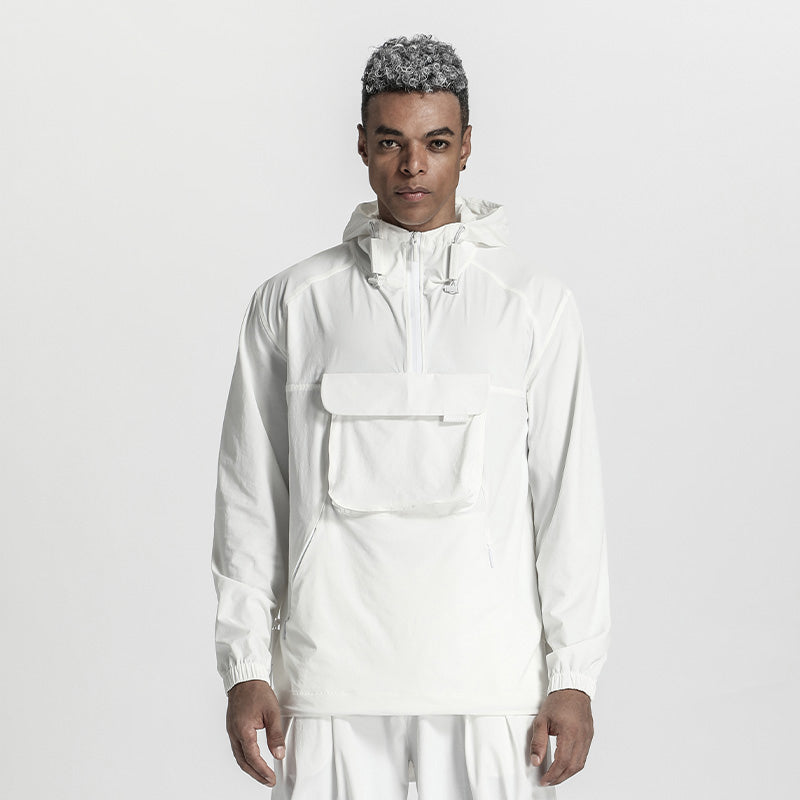 Techwear Style Warrior Jackets With Adjustable Drawstring For men