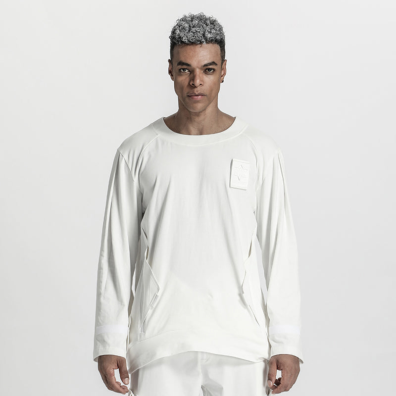 Utilitarian Warrior T-Shirts With Ribbed Cuffs/Hem For men