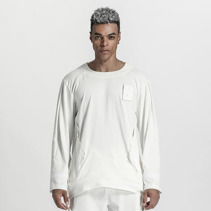 Utilitarian Warrior T-Shirts With Ribbed Cuffs/Hem For men