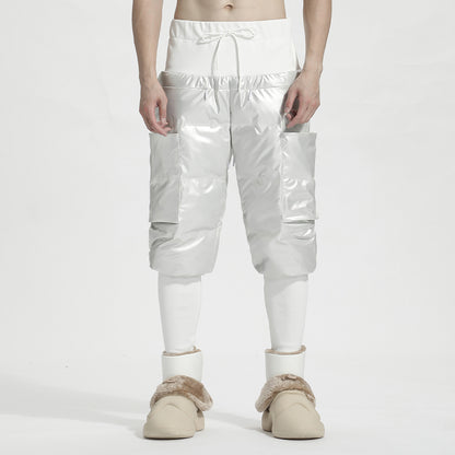 Streetwear Warrior Fleece / Cotton Pants With Elastic Waistband For men